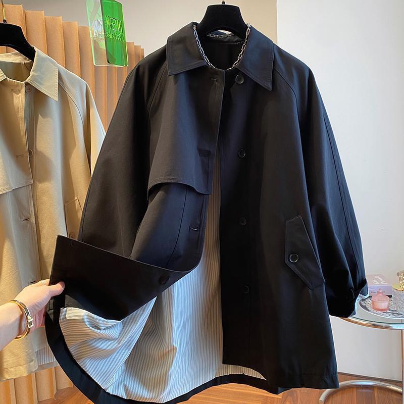 Syiwidii Trench Coat for Women Oversized Cargo Coats Outerwear Female Spring  Autumn Loose Korean Fashion Mid-Length Jacket