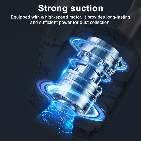 Cordless Vacuum Cleaner with Powerful Motor Strong Suction Low Noise Rechargeable Handheld Vacuum Cleaner Dust Remover