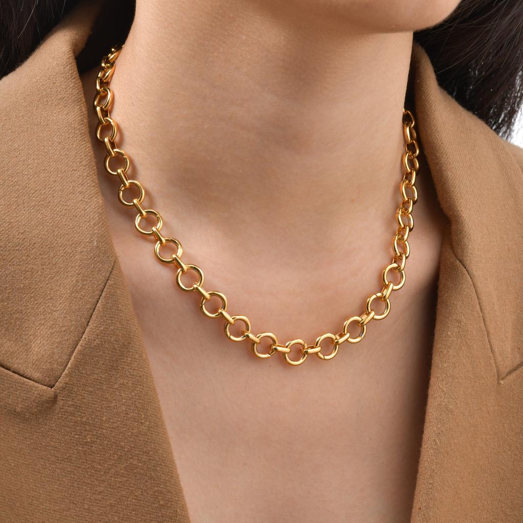 Fashion Jewelry, Stainless Steel Multi-Style Cross Chain Handmade Chain Necklace, Women'S Collarbone Chain 2697