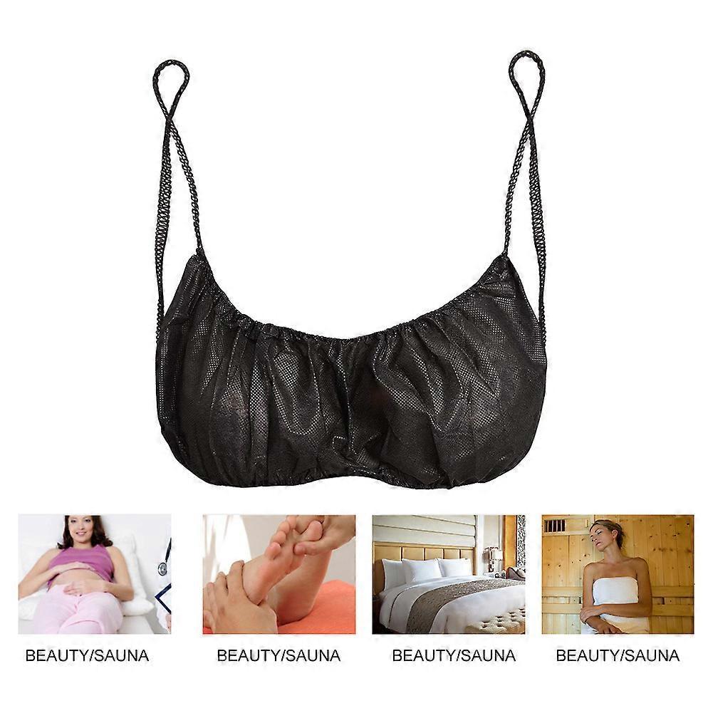 Sujetador Desechable - Sujetador de Ropa Interior Superior Desechable para Spa de Mujer para Bronceado con Spray, Empaquetado Individualmente (Blanco)