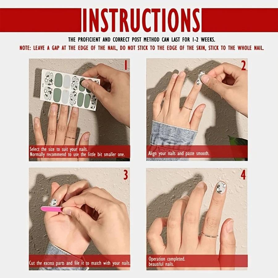 6styles Christmas Nail Art Stickers Dot Snowflake Designs Gel Nail Decals Perfect for New Year DIY Manicures No UV Lamp Needed
