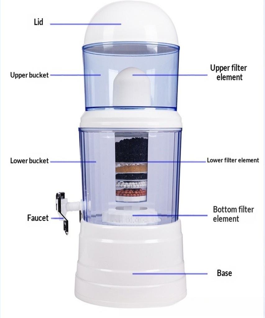 14L Water Dispenser With Filter 1 Pot 1 Core Health Direct Drinking Water Filter Bucket For Home Kitchen  Purified Water Cooler
