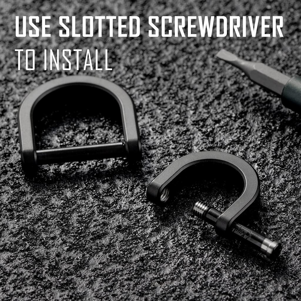 KeyUnity KA17 Tytanowy Brelok D-Ring, Lekki, Typ D, Kluczyki Samochodowe, Klucz DIY