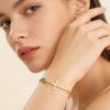 Cross Birthstone Zirconia Charms Bracelets Girls Summer Beach Thin Chain Cross Hand Chain July August Stainless Steel Jewelry