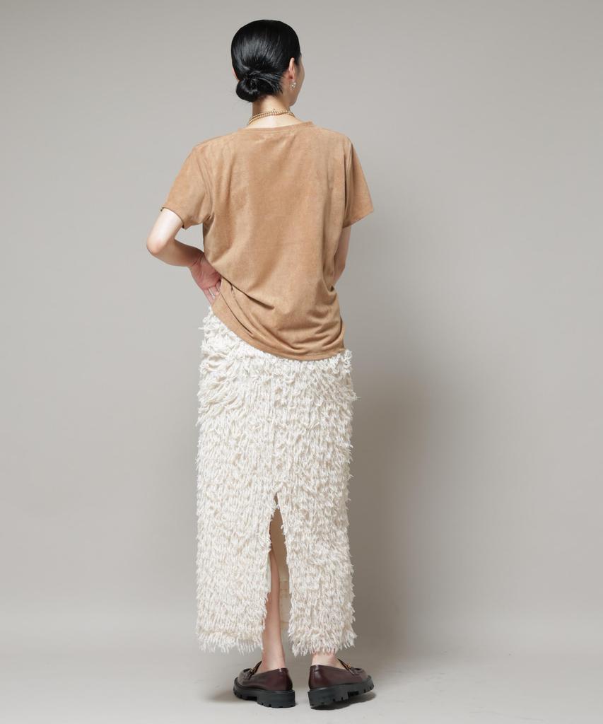 Nano Universe Fringe Tight Size Women's Skirt, M, 037, Ivory, 669-5230303