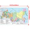 Russian Map Series Background-Russia Map Wall Decor,Gift,Travel/Educational Tool,for Living Room,Bathroom,Home Office