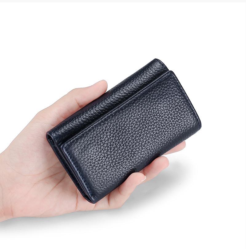 Genuine Leather Women's Multi-functional Key & Card Holder with Coin Purse