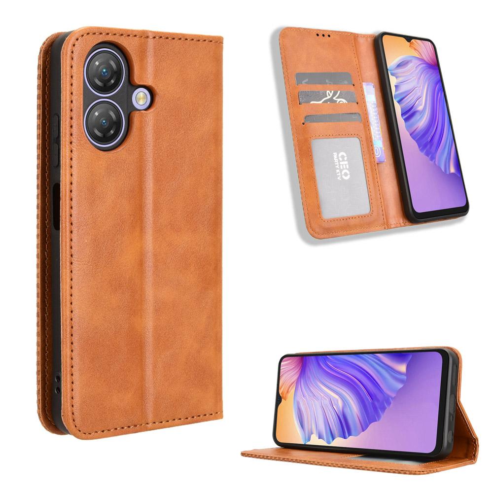 Flip-Cover für Ulefone Note 21 Ledertasche [Flip Vintage Leder] Brieftasche Stoßfeste langlebige Retro-Telefonhülle