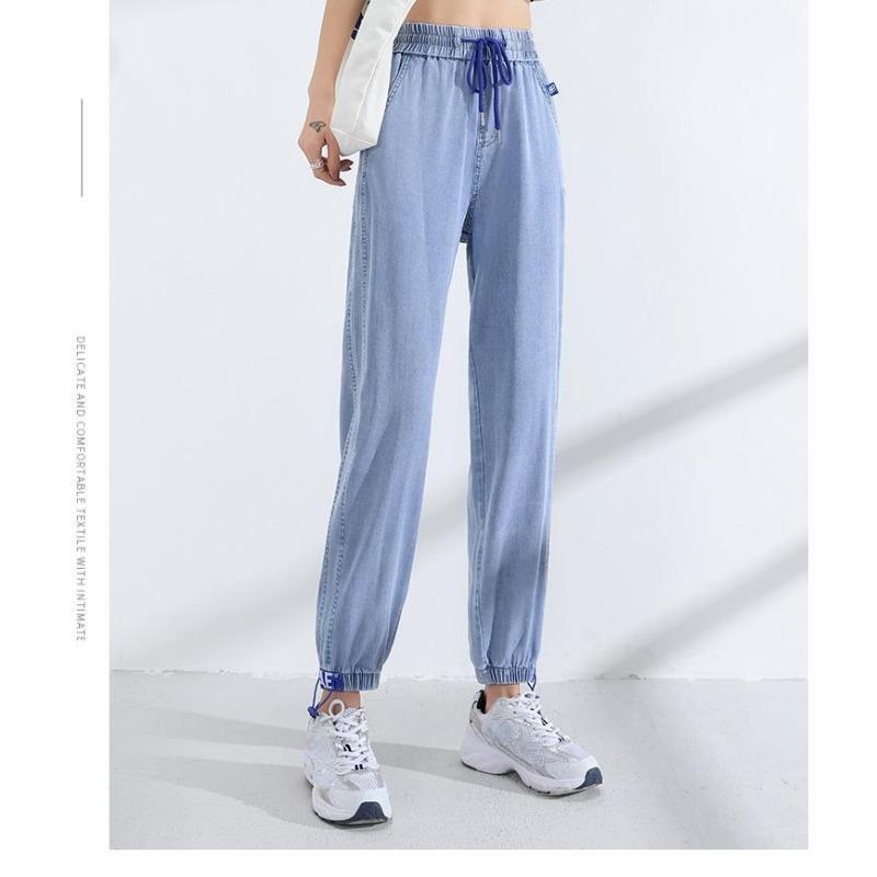 

Модные женские повседневные джинсы, летние свободные эластичные брюки-карандаш для боди M