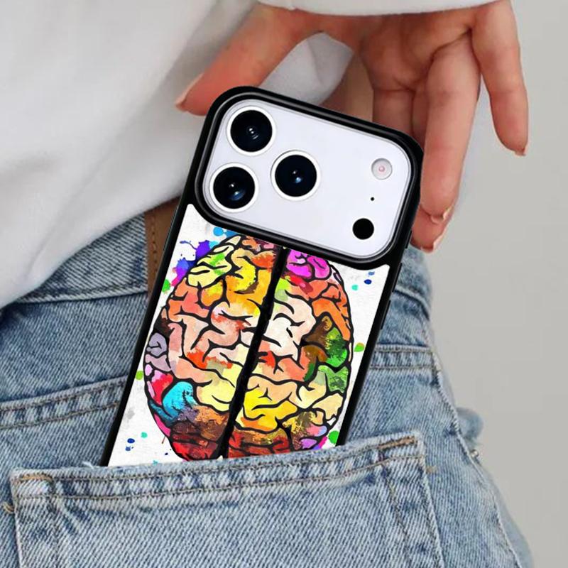 Human Organs Brain Phone Case for iPhone 16e 15 14 13 12 17 Pro Max Plus Air 17pro Cover Coque