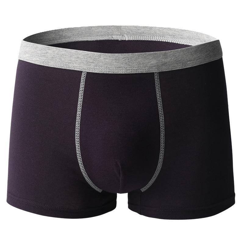Große Herrenunterwäsche, Hosen aus reiner Baumwolle, atmungsaktive und bequeme antibakterielle Boxershorts, modische, lockere, fette Männer mit flachem Winkel