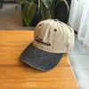 Version Washed Old School Letter Embroidered Baseball Cap For Casual Men And Women