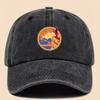 pcVintage Washed Baseball Cap with Grand Canyon Print Round Medal Design Vibrant Classic Unisex Adjustable Sun Hat for Out