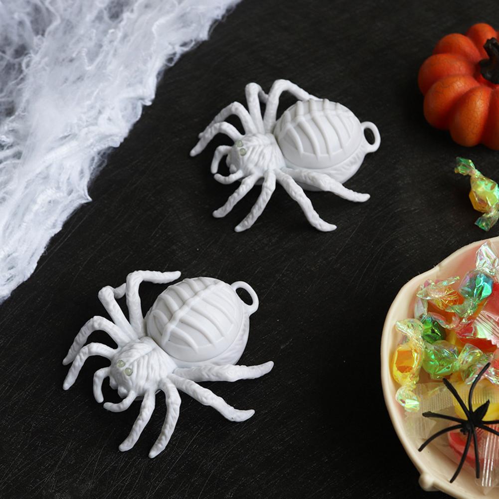 Halloween Light-up Spider Figurine Realistic Spider Animal Figure with LED Light for Halloween Indoor Outdoor Home Party Decor