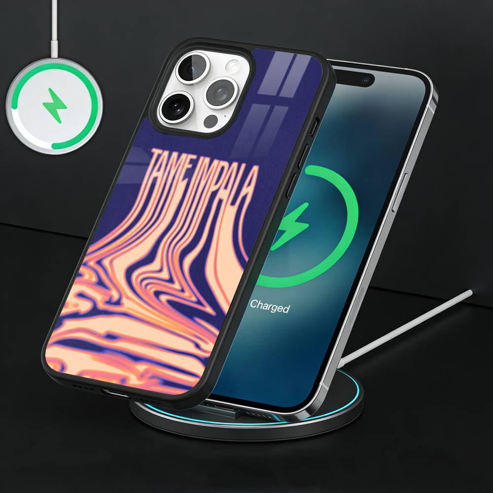 Tame I-Impala Band Handyhülle Für iPhone17,16,15,14,13 Plus,Pro Max Magnetisch Für Magsafe Kabelloses Laden