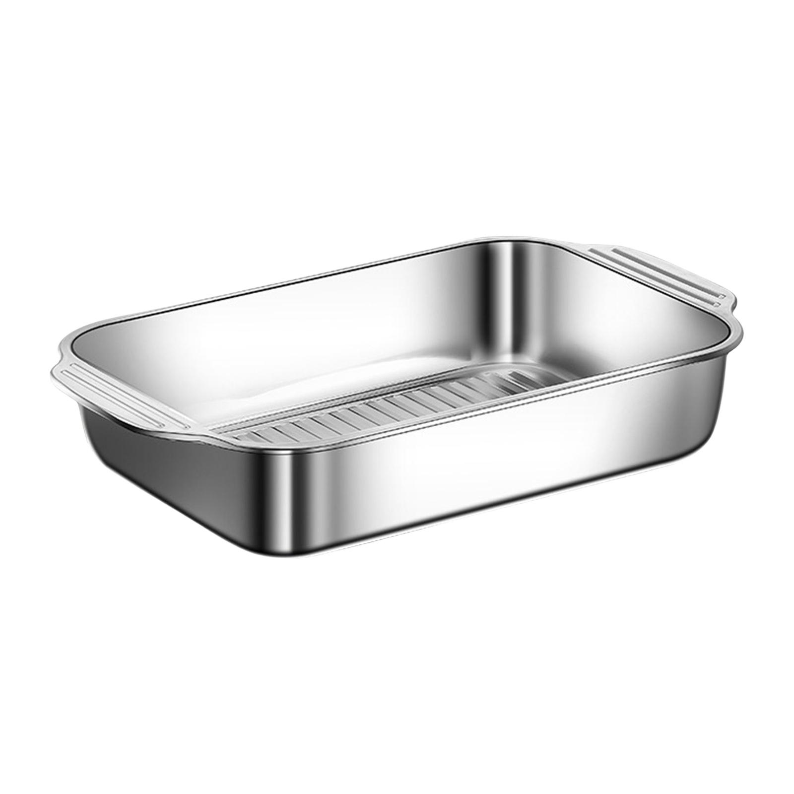 

Elegant Silver Square Serving Tray High Quality Stainless Steel Food Platter Rust Resistant Dishwasher Compatible A