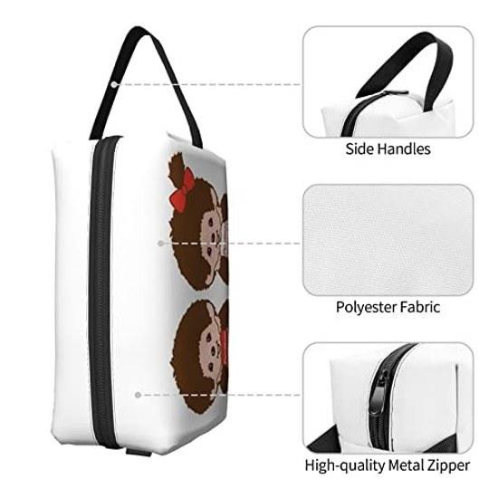 Rikana Monchhichi cosmetic pouch makeup stylish portable functional large capacity waterproof accessory storage lightweight business trip travel