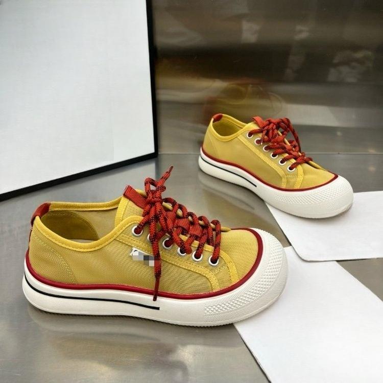 

Canvas Shoes, Women s Shoes, Breathable Shoes, Thick-soled, Anti-slip, Casual Shoes 41 жовтий