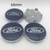 KLYD4 NEW 4pcs 3D for 54mm 56mm 60mm 68mm Ford Car emblem Wheel hub Center Cap Badge covers sticker Decal styling auto Accessories