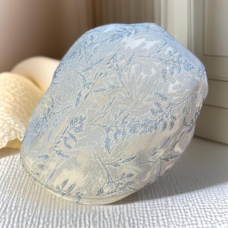 Leaf Embroidered Newsboy Cap for Women Casual Streetwear Spring Summer Fashion Painter Caps Female