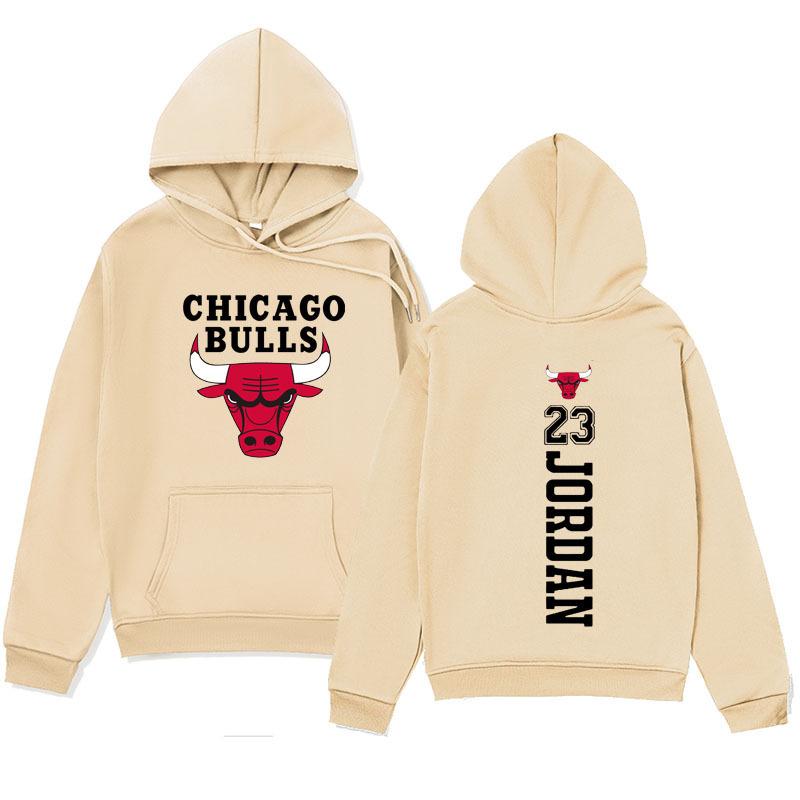 Winter Chicago Bulls #23 Printed Hoodies Fashionable Casual Warm Sports Long Sleeved Men's and Women's Unisex Hooded Sweatshirts