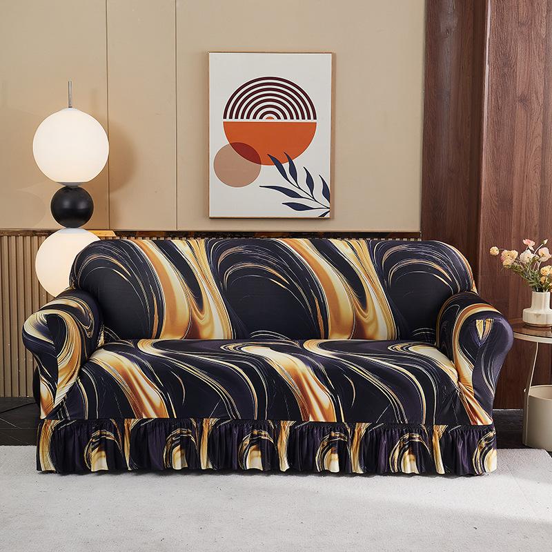 Light Luxury All-inclusive Elastic Sofa Cover Non-slip Four-season Universal Double Armrest Fabric Sofa Cover Protective Cover