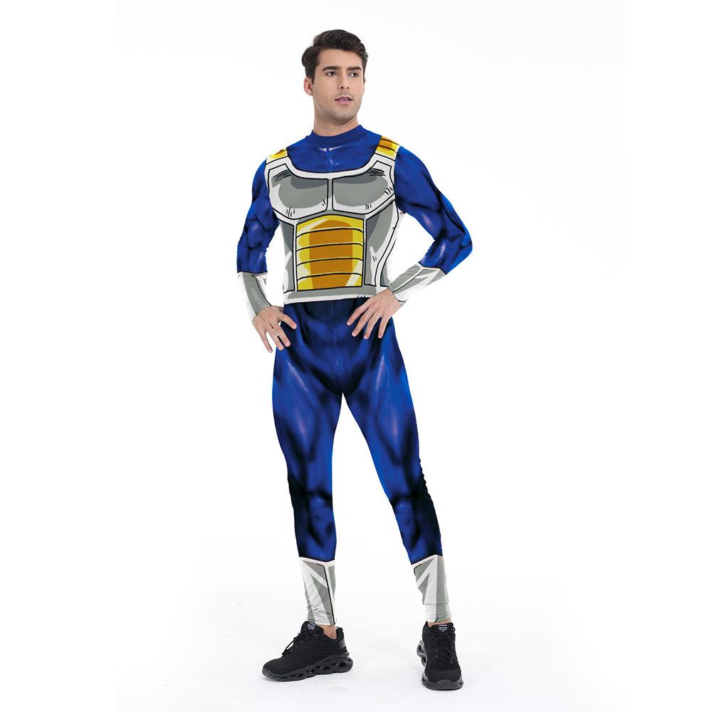 Men Japanese Anime Halloween Cosplay Costumes Adults Superhero Warrior Samurai Onesie Jumpsuit Carnival Party Dress Up Outfit