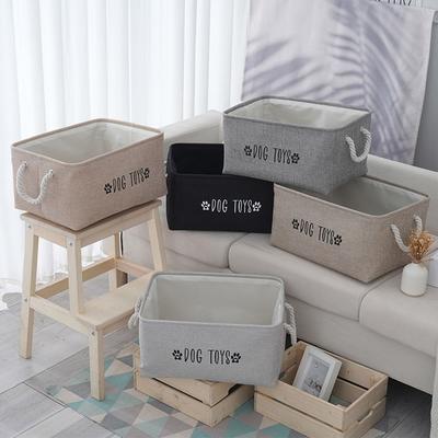 1pc Home Storage Basket Large Capacity Clothes Storage Basket Foldable Snack Toy Sort Basket Portable Laundry Basket with Handle