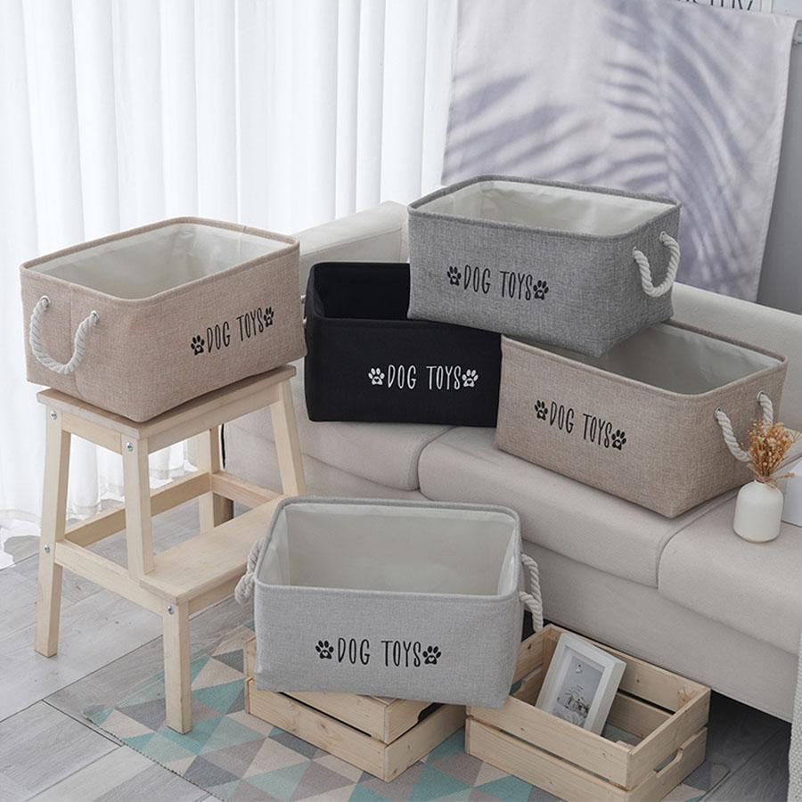 1pc Home Storage Basket Large Capacity Clothes Storage Basket Foldable Snack Toy Sort Basket Portable Laundry Basket with Handle
