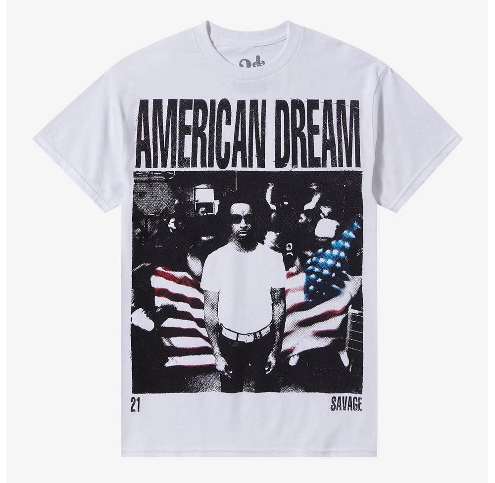 21 Savage American Dream Flag Portrait TShirt New XL