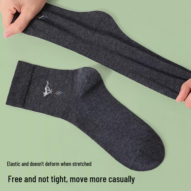 SEPTWOLVES Men's Pure Cotton Mid-Calf Socks (Tea Tree Oil, Anti-odor, Breathable)