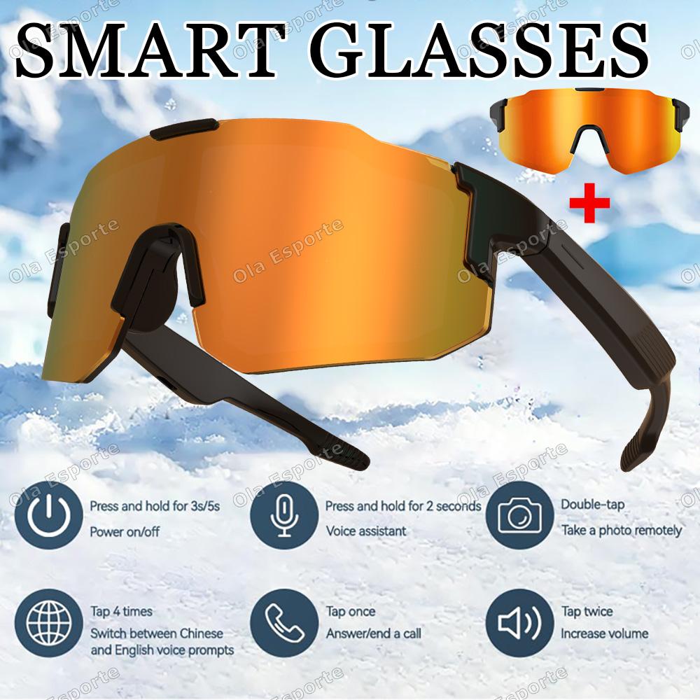 Cycling Bluetooth Smart Glasses Technology Audio Call Remote Headset Sunglasses Sports Riding Music Headphones Smart Glasses New