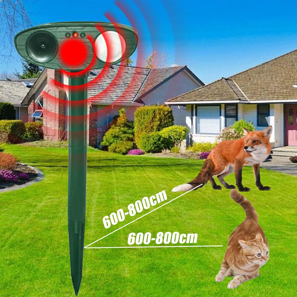 Solar Rat Bird Defender Solar Powered Deterrent with Motion Sensor and Flashing Lights Outdoor Solar Farm Garden Yard Device