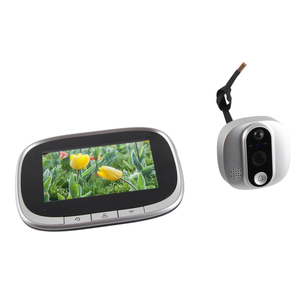 4.3in Peephole Camera WiFi Smart Video Door Viewer Motion Detection Night Vision 2 Way Audio for