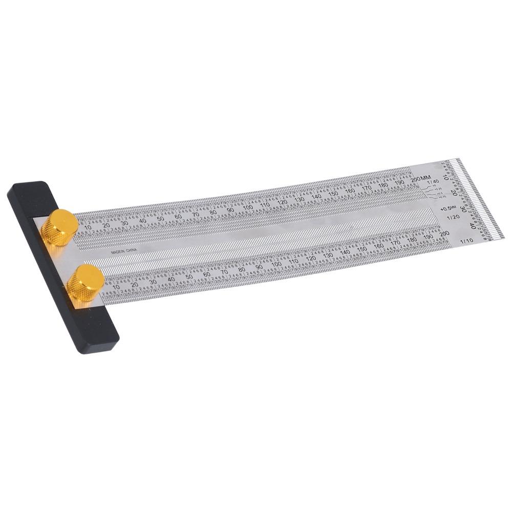 Tshaped T-Rule Hole Ruler Stainless Scribing Tool Portable Marking Ruler Precision Layout