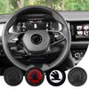 RKGU1 Auto Stuurwiel Sticker Embleem Logo Decor Voor Skoda Octavia 3 2 A5 A7 A2 Superb 3 Fabia 2 Karoq Rapid Kamiq Vrs Kodiaq RS
