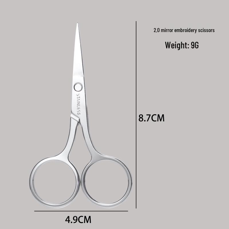 Stainless Steel Eyebrow & Nose Hair Trimmer Scissors with Round Head