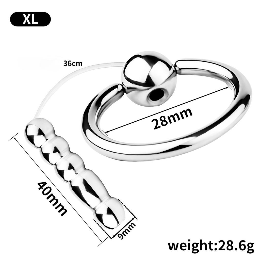 Men's Prostate Beads Massager Stainless Steel Anal Plug Metal Hollow Sex Toys Masturbator BDSM