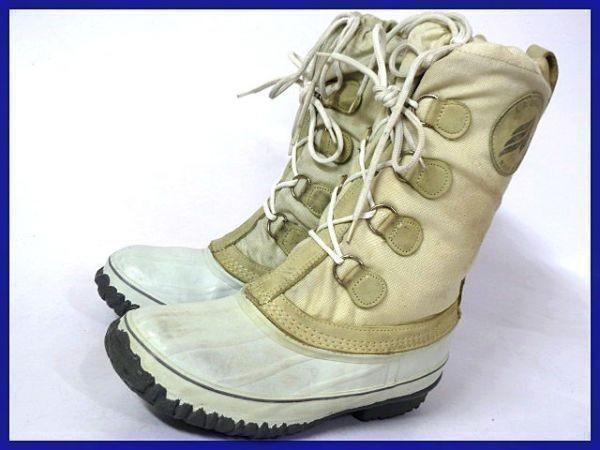 

80s-90s Vintage LaCrosse USA made snow boots with liner beige size 8 (24.5-25.5) long winter boots