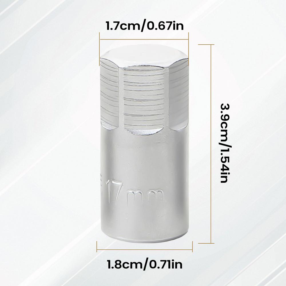 Oil Drain Plug Removal Socket Portable Precision Metal 3/8 Inch Drive Drain Plug Key Socket for Engine Compartment Under The Car