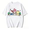 Summer Cute Sanrio Characters Group Print Tshirt Casual Short Sleeve Tee for Mom and Daughter Sweet Family Matching Outfits Top