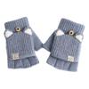 2pack Flexible Finger Movement Gloves Cold Weather Knitted Gloves Child Gloves for Daily Use