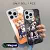 Date a Live Yamai Kaguya White Translucent MagSafe Mobile Phone Case for iPhone 17 16 15 14 13 12 11 X XR XS Air Pro Max Plus