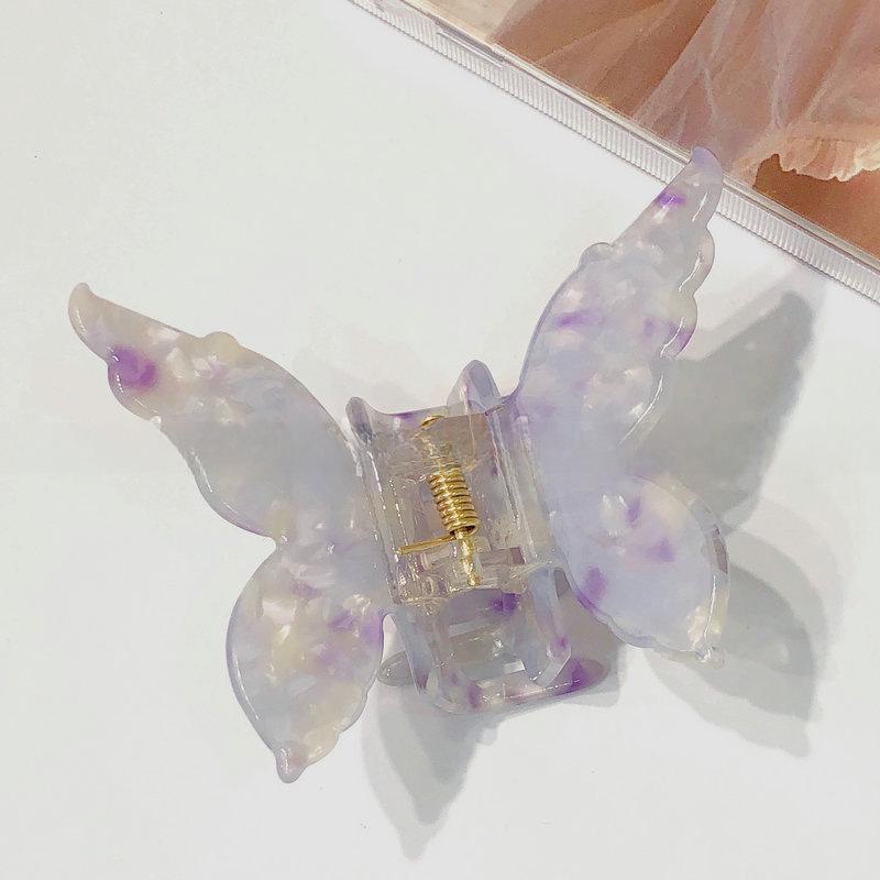 

Французская милая корейская шпилька-бабочка - зажим для волос «Акула» из акрила и ацетата для хвостиков null мальвовый