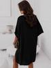 2026 Spring/Summer Women's Casual Knit Batwing Cardigan with Pockets - Loose, Mid-Length, Short Sleeve Outerwear