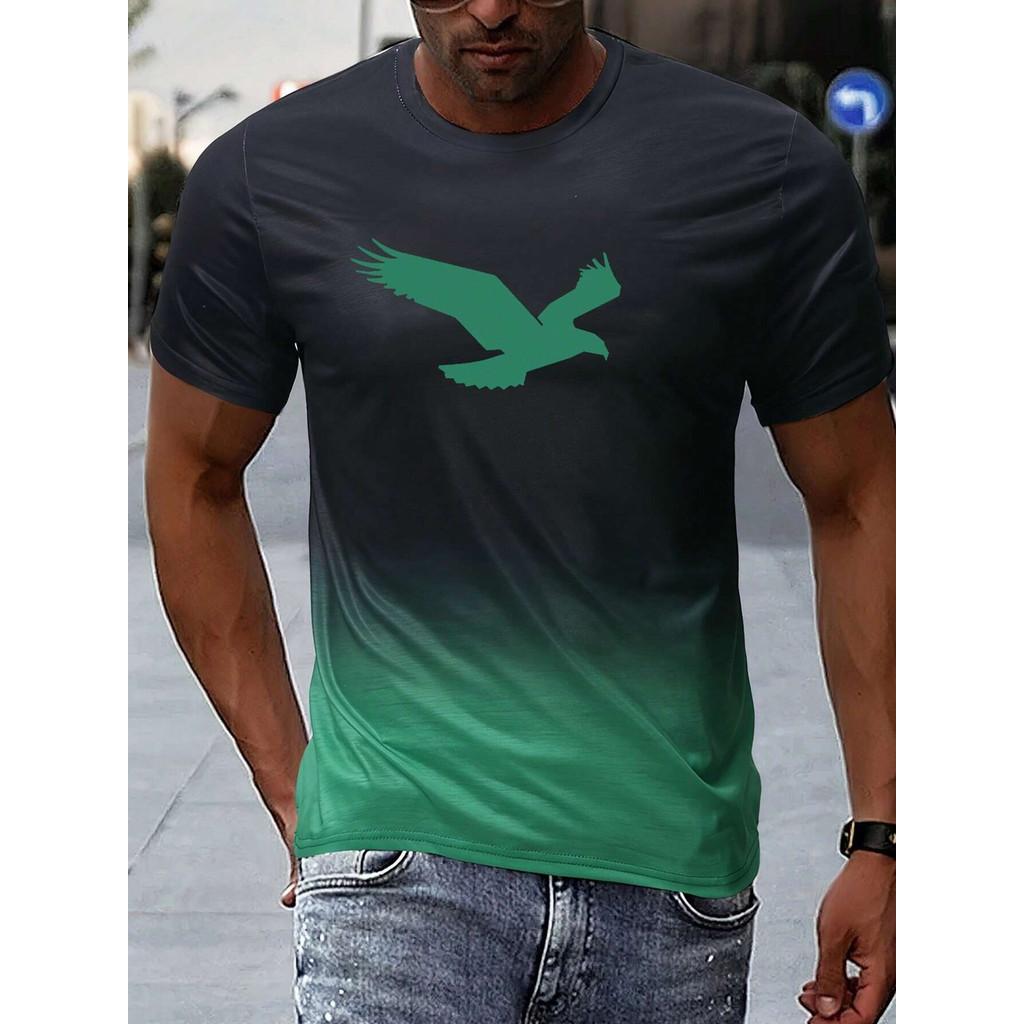 

Новая мужская модная повседневная простая футболка с коротким рукавом, напечатанная на 3D-принтере, удобная и дышащая футболка с коротким рукавом с градиентным принтом 6XL