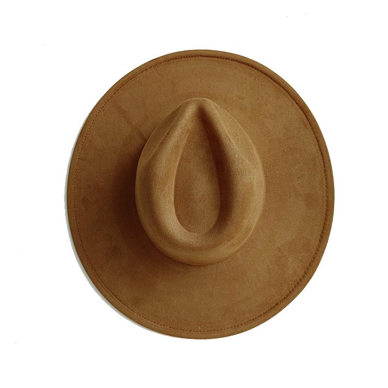 Teal Suede Hat Wide Brim 34 Colors Fedora Hat Men Women Autumn Winter Felt Jazz Hats Classic Church Fedoras Chapeau Sombrero Muj