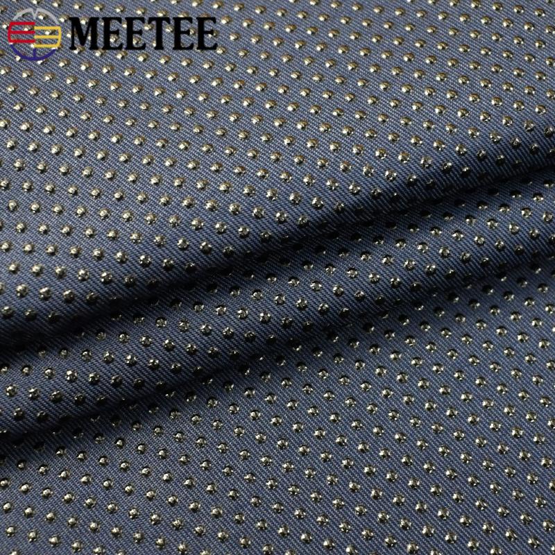 Meetee 50/100*150cm Non-slip Fabric with Anti Slip Adhesive Dots Seat Cushions Carpets Bed Sheets DIY Sewing Fabrics Accessories