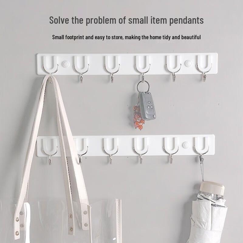 CHAHUA No-Drill 6-Hook Adhesive Rack