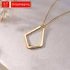 New North Name Necklace Stainless Steel Jewelry Ring Holder Keeper Custom Name Birthstone Pendant Necklaces for Christmas Gift